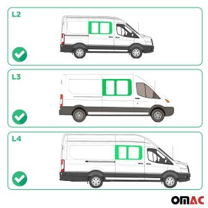 Ford Transit Front Side Sliding Window Glass - Front Right - Omac - Galaxy - 2015